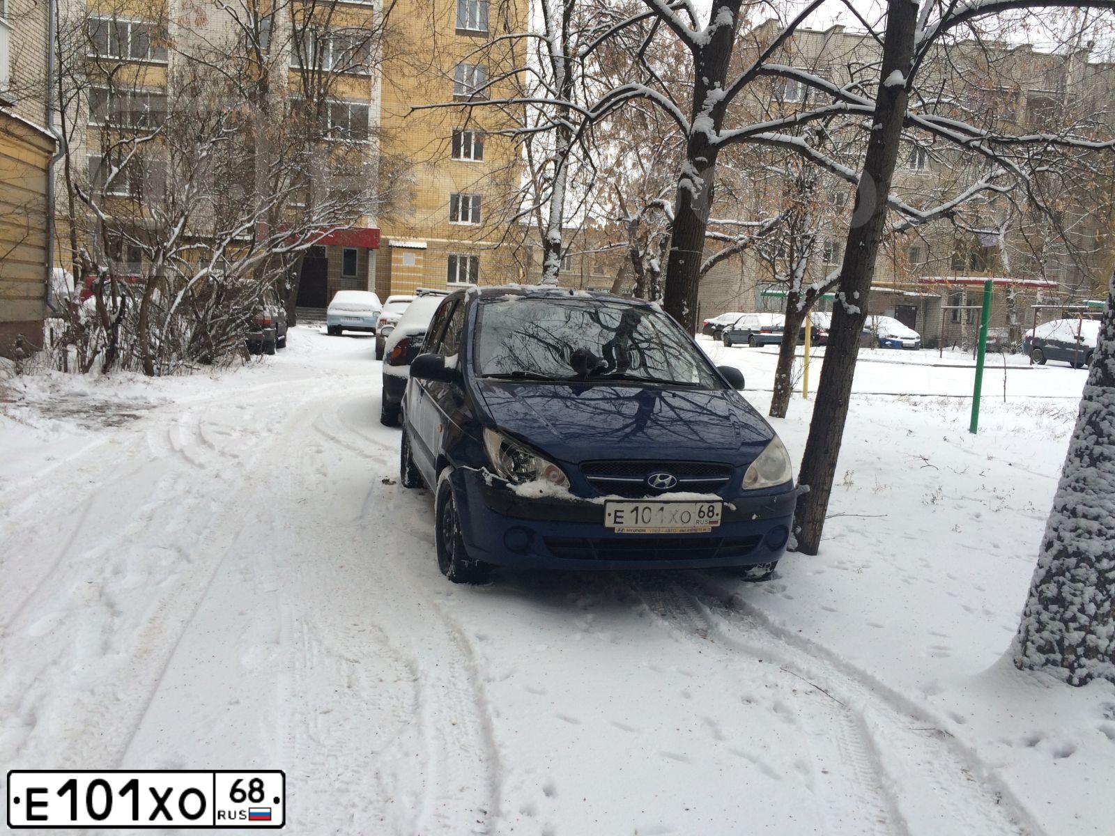 Фото автомобиля HYUNDAI GETZ, 2006 — госномер Р729КМ68. Цвет: синий