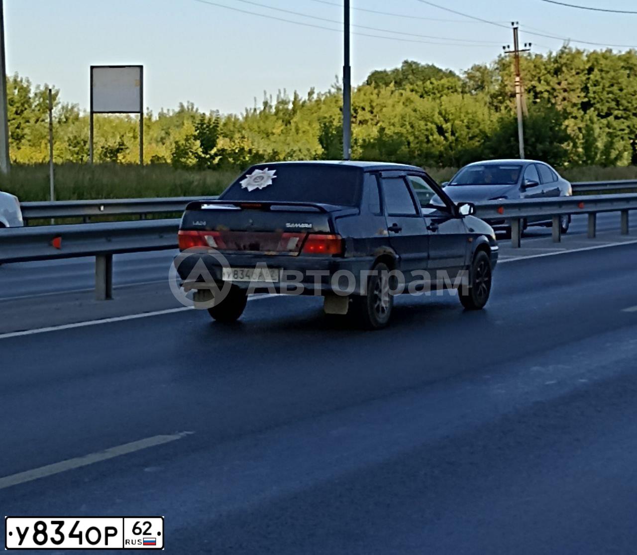 Фото автомобиля LADA 2115 SAMARA, 2008 — госномер У834ОР62. Цвет: ГРАФИТОВЫЙ МЕТАЛЛИК
