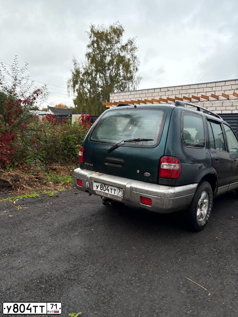 Фото автомобиля KIA SPORTAGE, 2000 — госномер У804ТТ71. Цвет: СЕРО-ЗЕЛЕНЫЙ