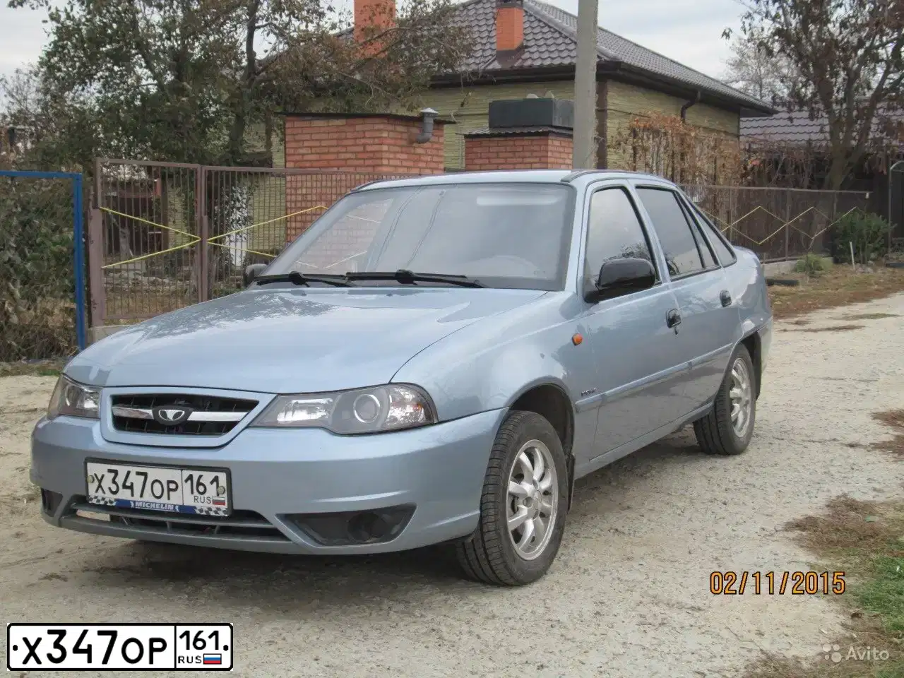 Фото автомобиля DAEWOO NEXIA, 2012 — госномер Х347ОР161. Цвет: СЕРО-ПЕРЛАМУТРОВЫЙ