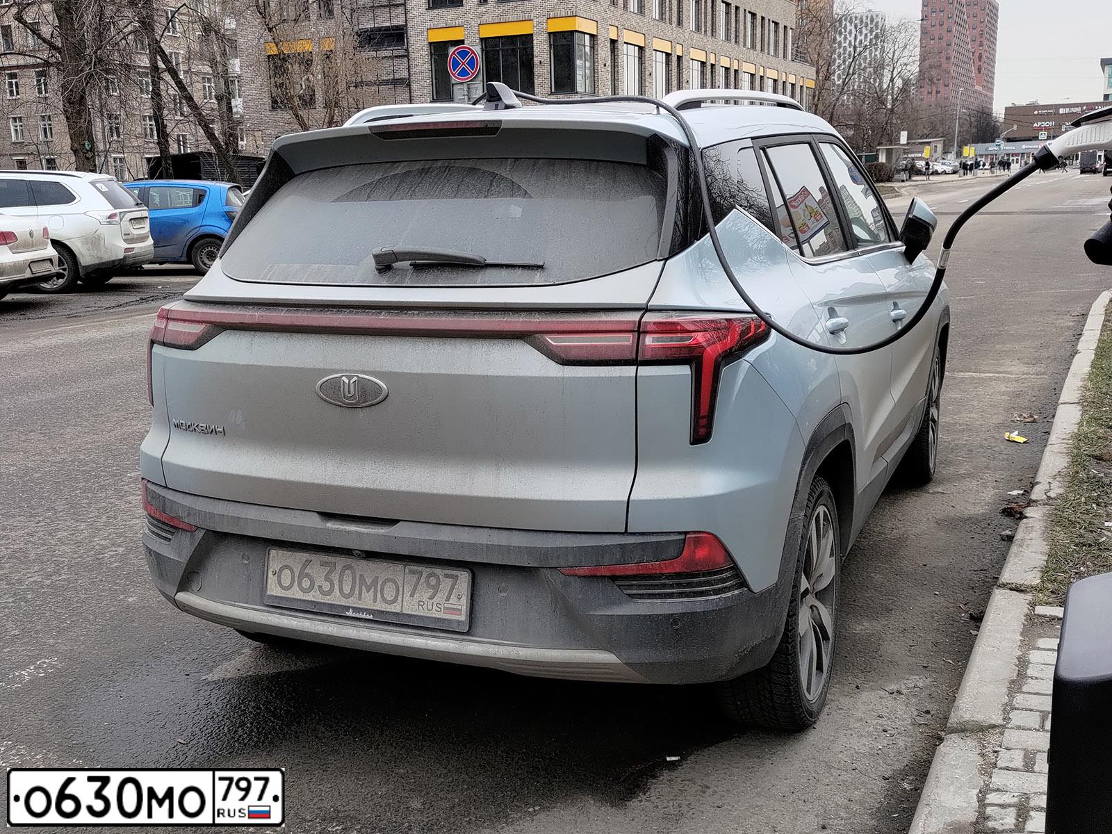 Фото автомобиля МОСКВИЧ МОСКВИЧ 3Е DА22 АА02 00, 2023 — госномер О630МО797. Цвет: синий