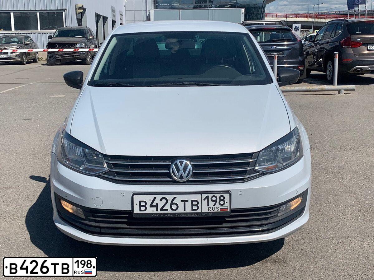 Фото автомобиля VOLKSWAGEN ФОЛЬКСВАГЕН POLO, 2019 — госномер В660РВ147. Цвет: Белый