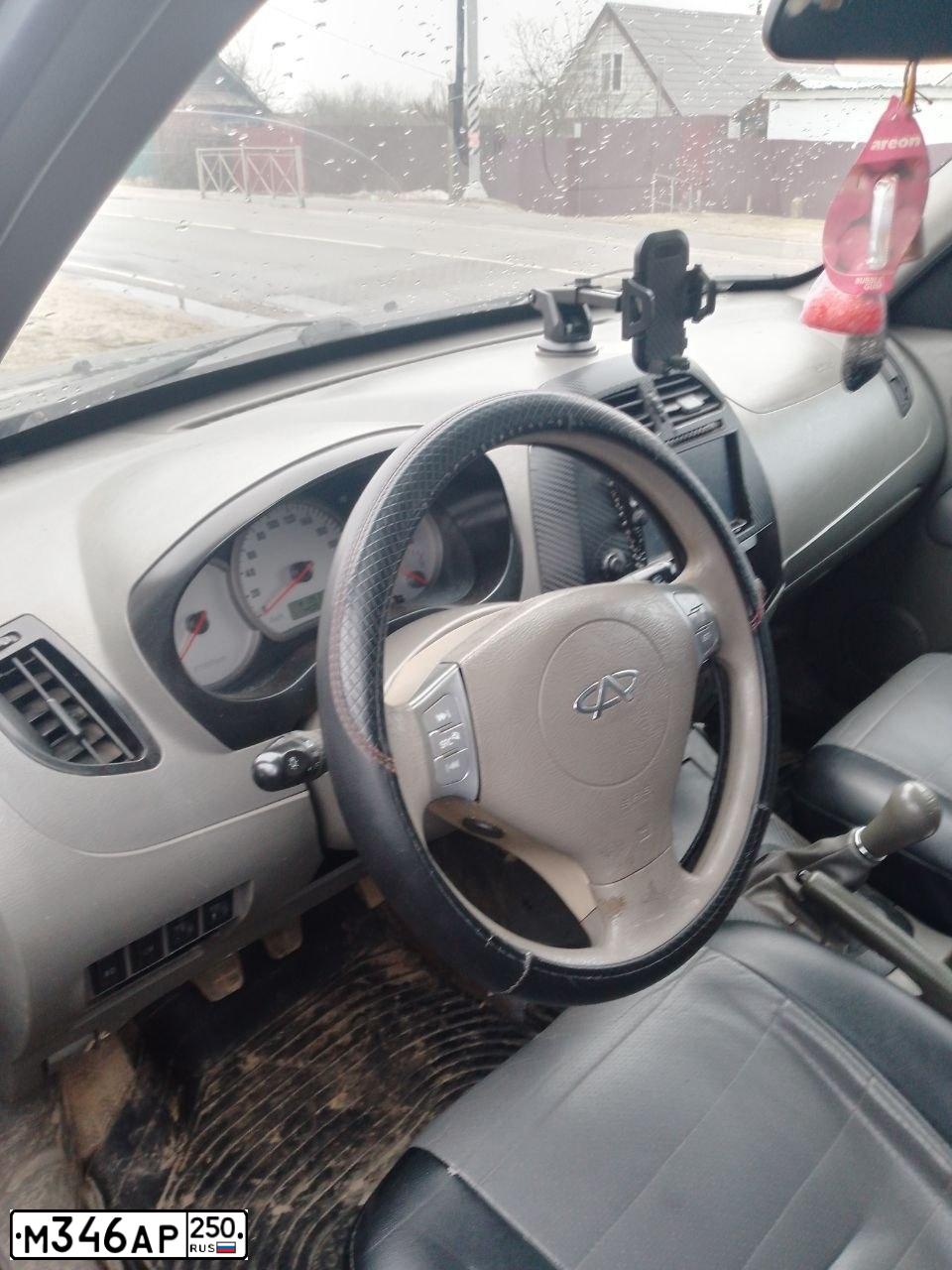 Фото автомобиля CHERY TIGGO, 2007 — госномер М346АР250. Цвет: ЧЕРНЫЙ