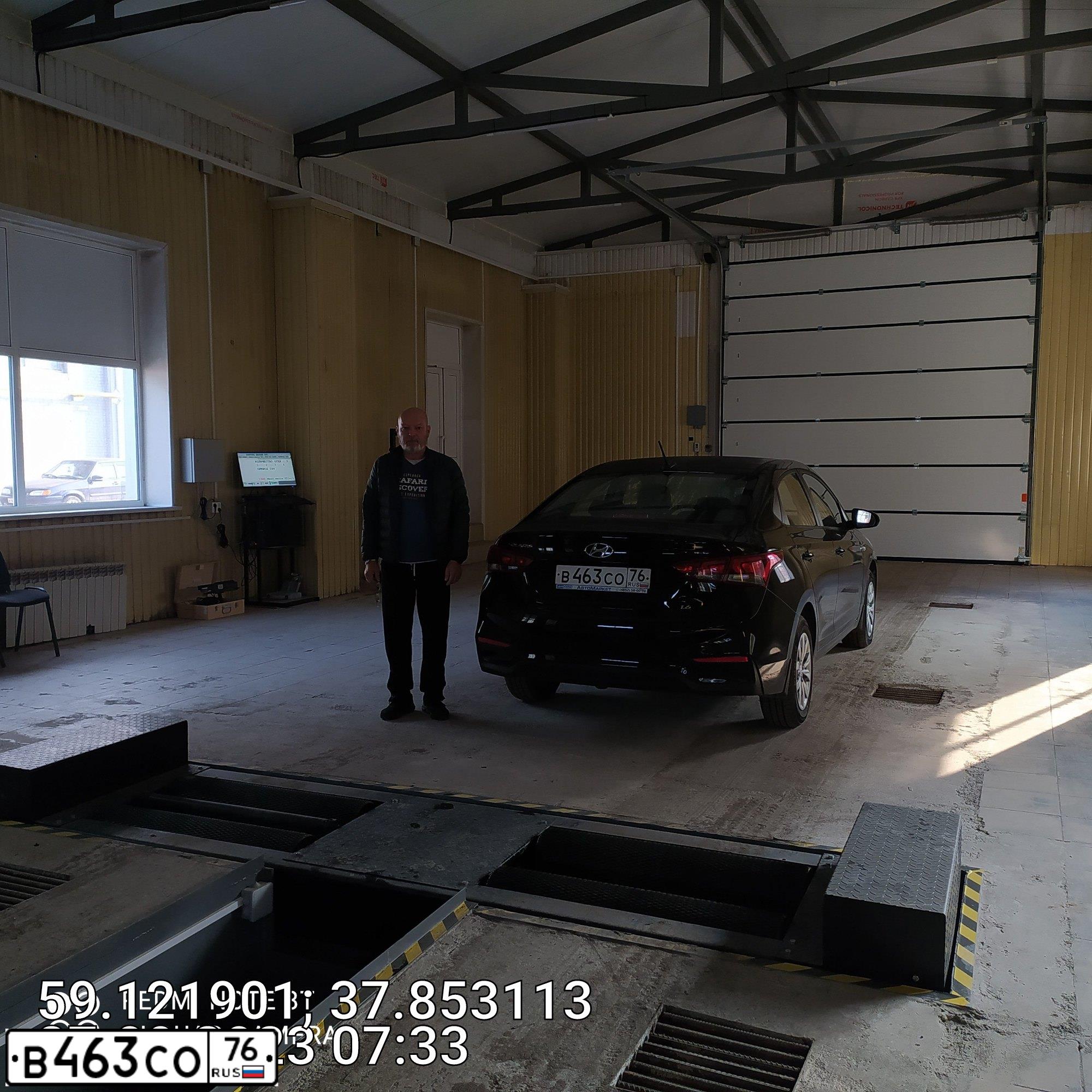 Фото автомобиля HYUNDAI SOLARIS, 2018 — госномер В463СО76. Цвет: ЧЕРНЫЙ