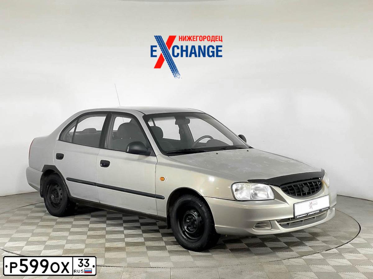 Фото автомобиля TAGAZ ACCENT, 2008 — госномер Р599ОХ33. Цвет: СВЕТЛО-БЕЖЕВЫЙ