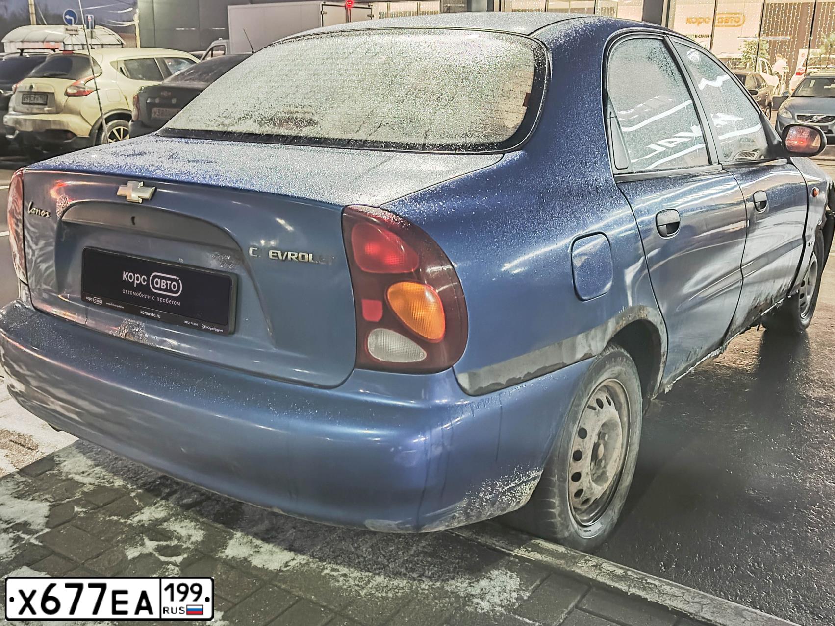 Фото автомобиля CHEVROLET LANOS, 2008 — госномер Х114СУ71. Цвет: синий