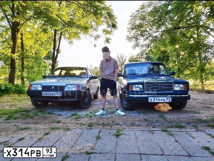Фото автомобиля LADA 2107, 2008 — госномер Х314РВ93. Цвет: СИНЕ-ЗЕЛЕНЫЙ