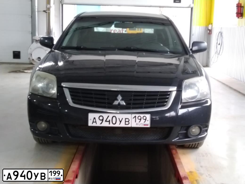 Фото автомобиля MITSUBISHI GALANT, 2008 — госномер А940УВ199. Цвет: ЧЕРНЫЙ