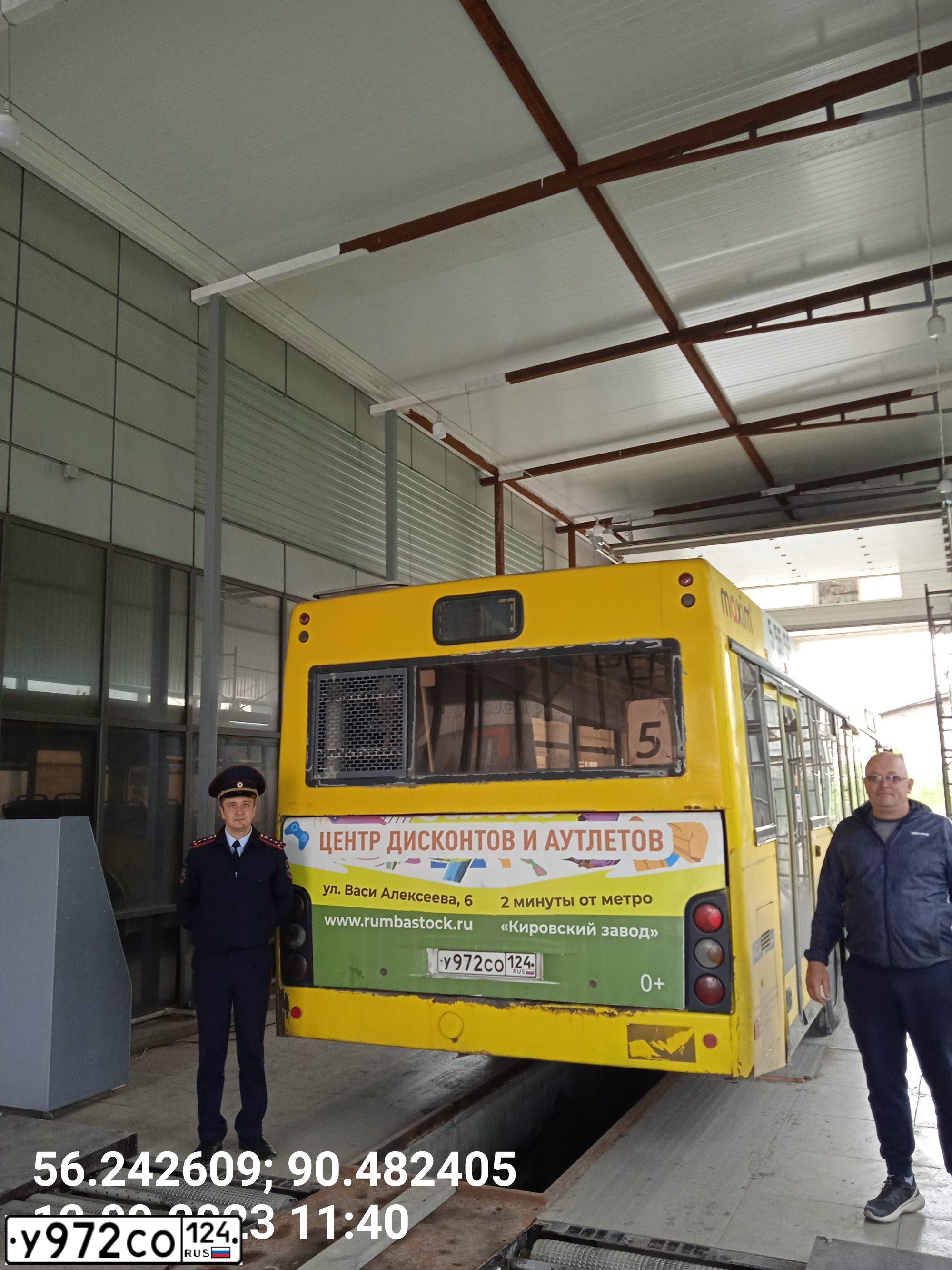 Фото автомобиля MAZ 103, 2013 — госномер У972СО124. Цвет: ЖЕЛТЫЙ