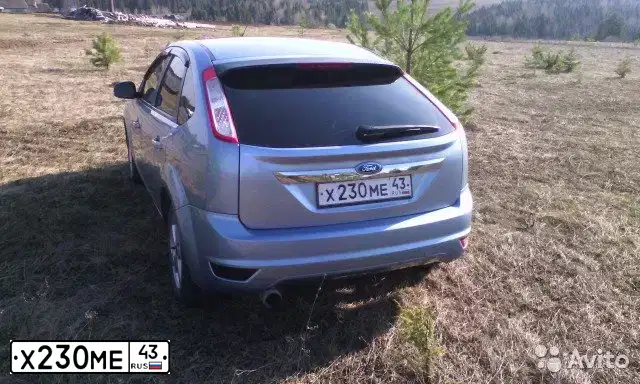 Фото автомобиля FORD FOCUS, 2008 — госномер Х230МЕ43. Цвет: СВЕТЛО-СЕРЫЙ-ГОЛУБОЙ