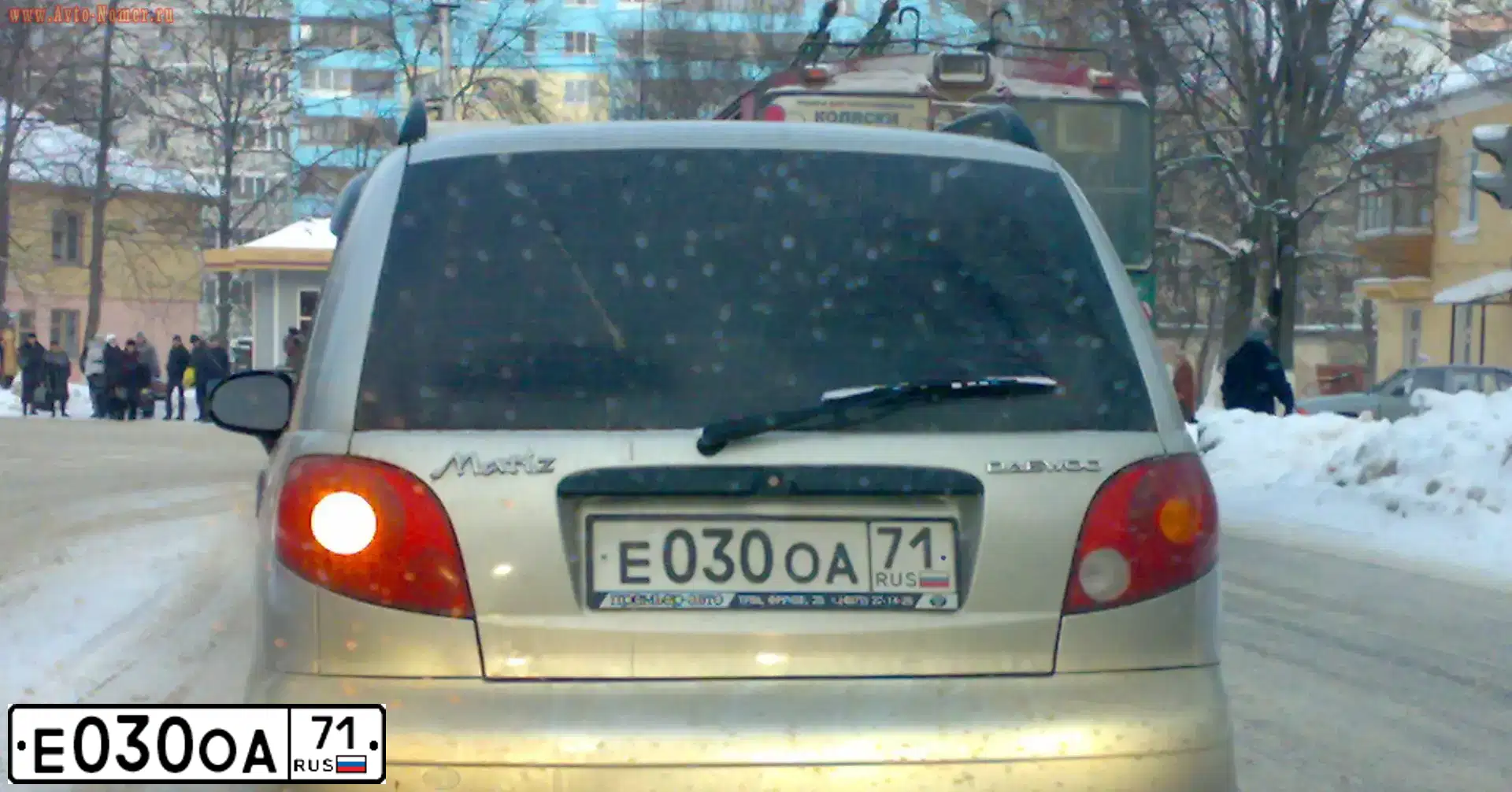Фото автомобиля DAEWOO MATIZ, 2006 — госномер В528ЕН01. Цвет: Серебристый