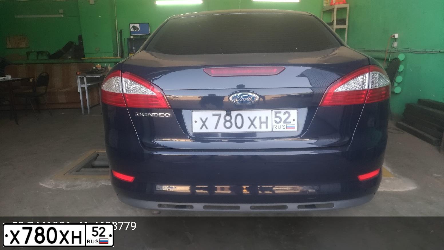 Фото автомобиля FORD MONDEO, 2008 — госномер Р797КК48. Цвет: Темно-синий