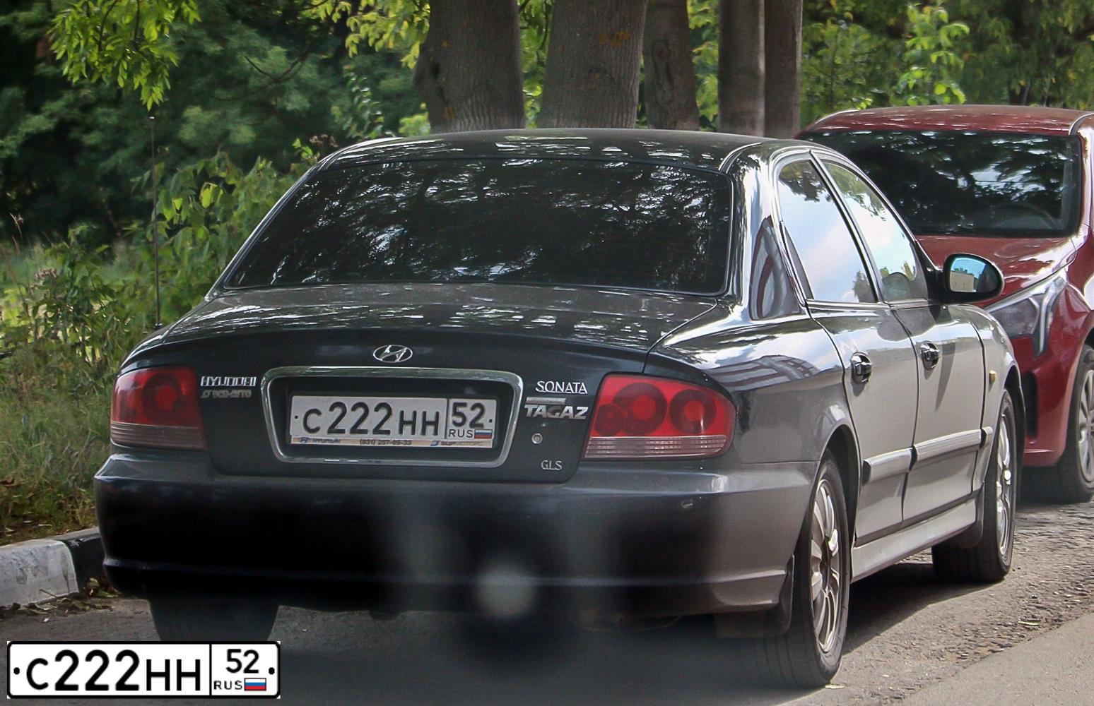 Фото автомобиля TAGAZ SONATA, 2009 — госномер С222НН52. Цвет: ЧЕРНЫЙ