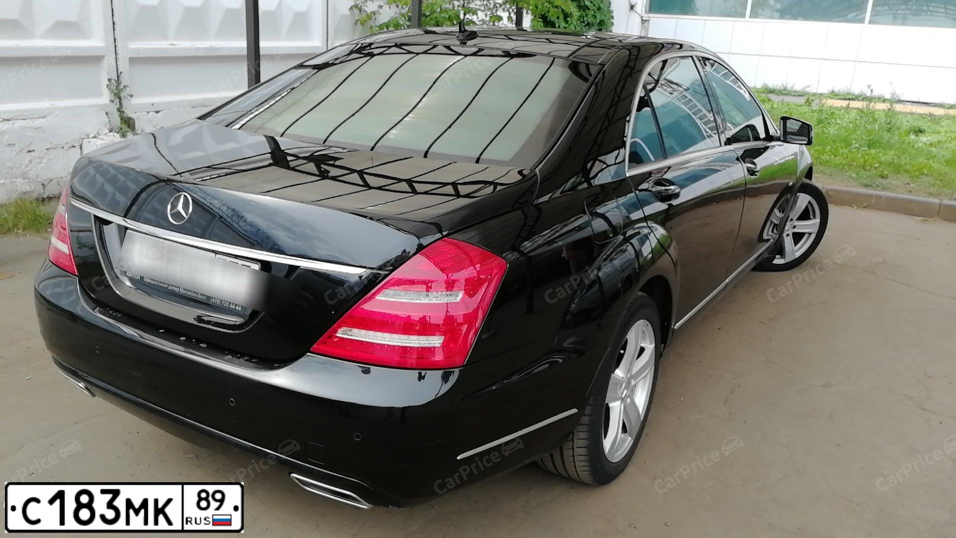 Фото автомобиля MERCEDES S-KLASSE, 2012 — госномер С183МК89. Цвет: ЧЕРНЫЙ