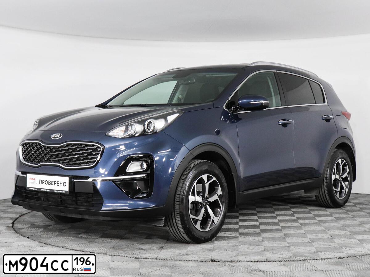 Фото автомобиля KIA SPORTAGE, 2020 — госномер М904СС196. Цвет: ТЕМНО-СИНИЙ