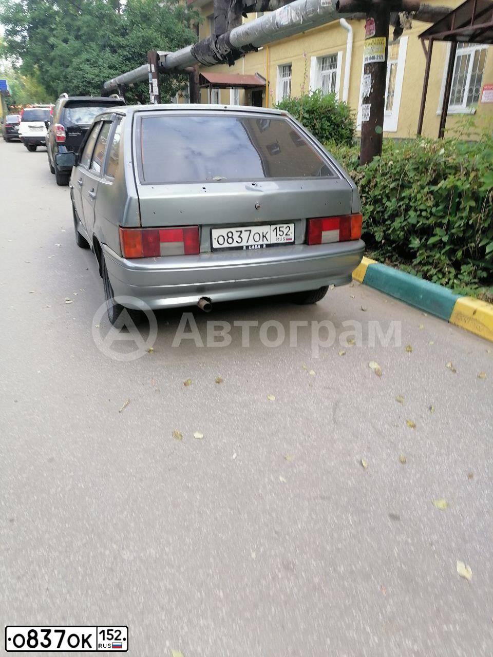 Фото автомобиля LADA 2114 SAMARA, 2008 — госномер О837ОК152. Цвет: СЕРО-ЗЕЛЕНЫЙ