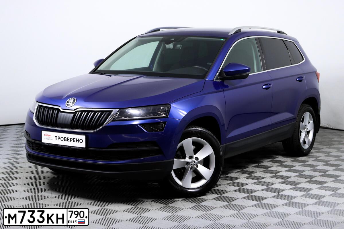Фото автомобиля SKODA KODIAQ, 2020 — госномер М733КН790. Цвет: синий