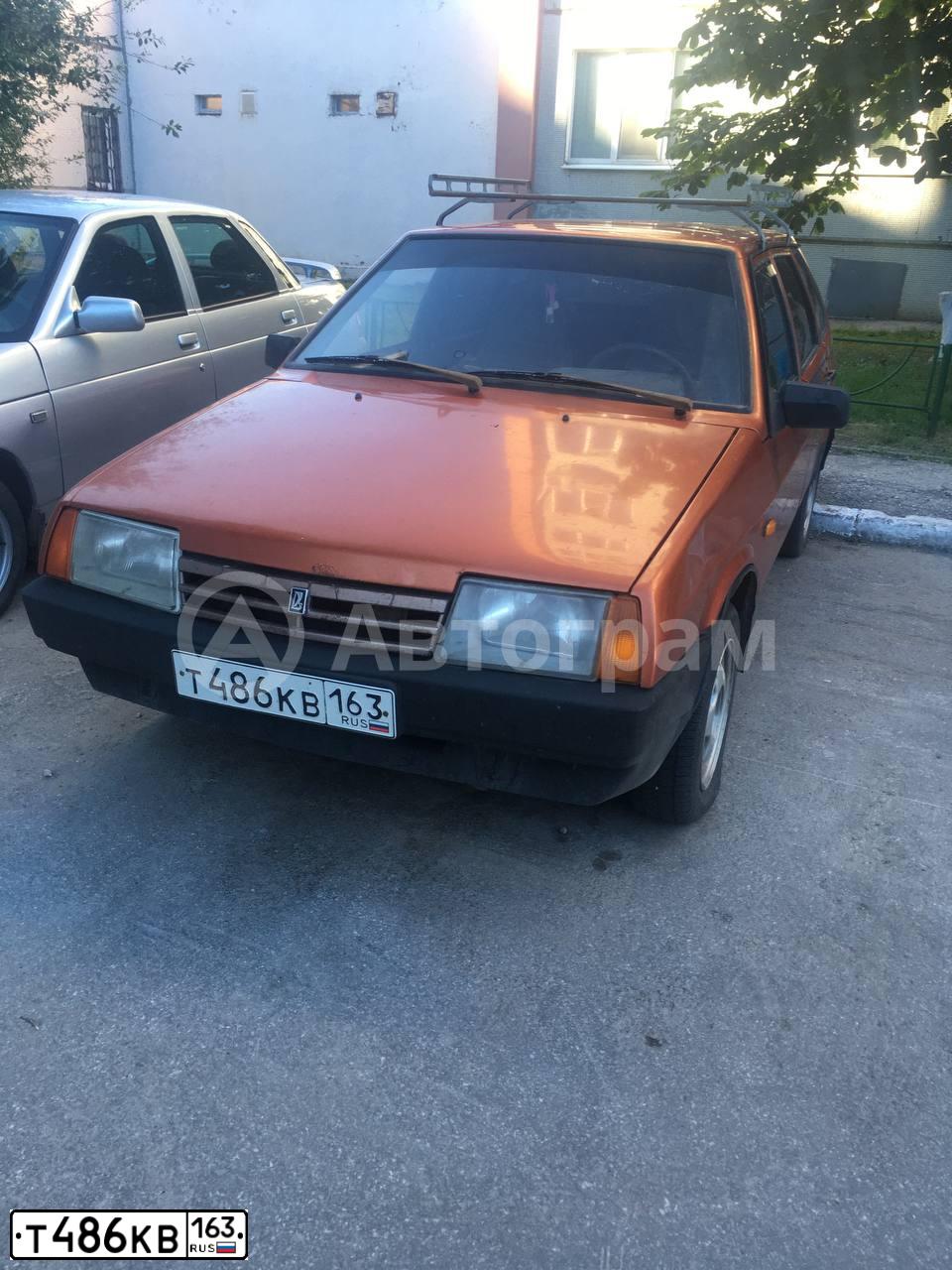 Фото автомобиля LADA 2109 SAMARA, 1997 — госномер Т486КВ163. Цвет: Оранжевый