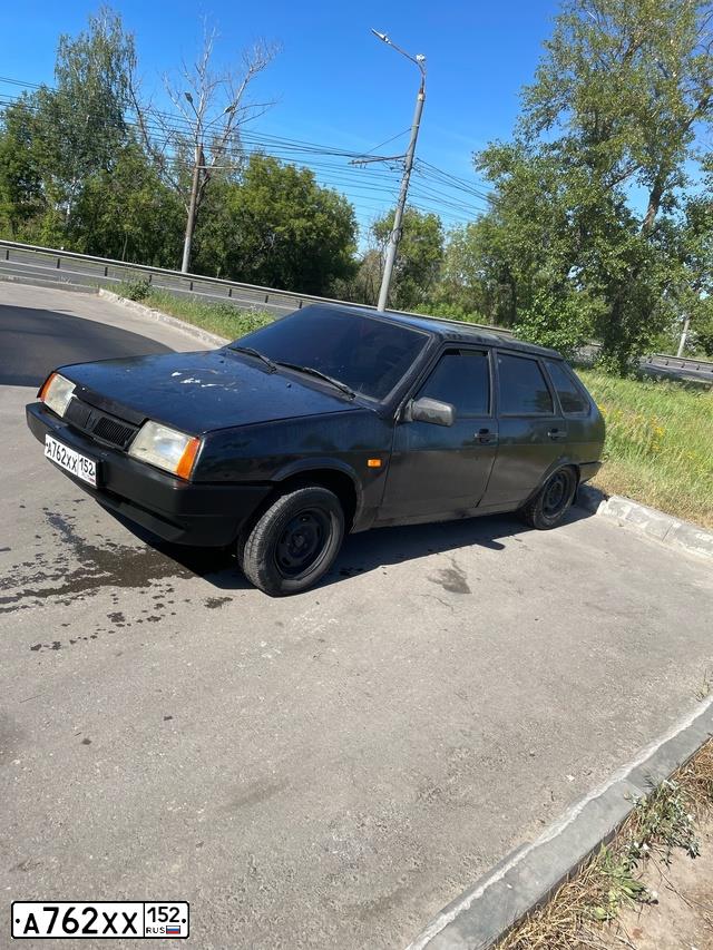 Фото автомобиля LADA 2109 SAMARA, 2004 — госномер А762ХХ152. Цвет: ЧЕРНЫЙ