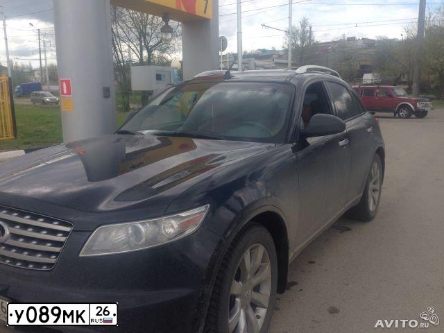 Фото автомобиля INFINITI QX70, 2004 — госномер К153УР126. Цвет: ЧЕРНЫЙ