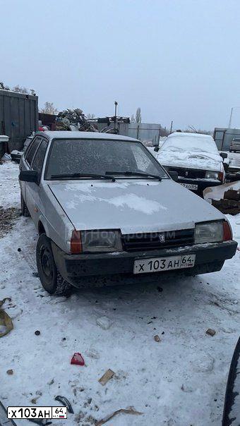 Фото автомобиля LADA 21099, 2002 — госномер М654ЕР164. Цвет: Серебристый