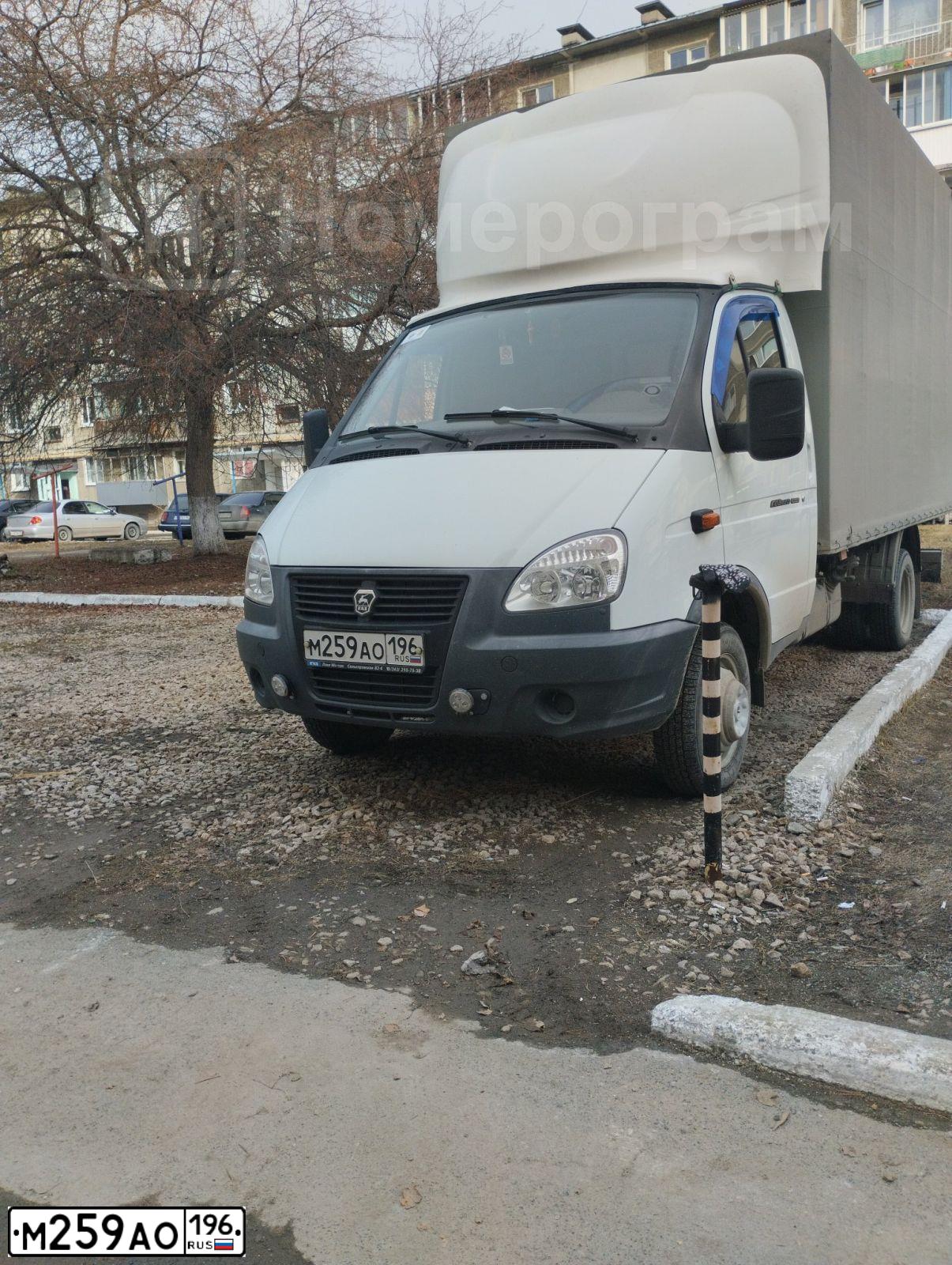 Фото автомобиля GAZ Z 3302 GAZEL, 2019 — госномер М259АО196. Цвет: Белый
