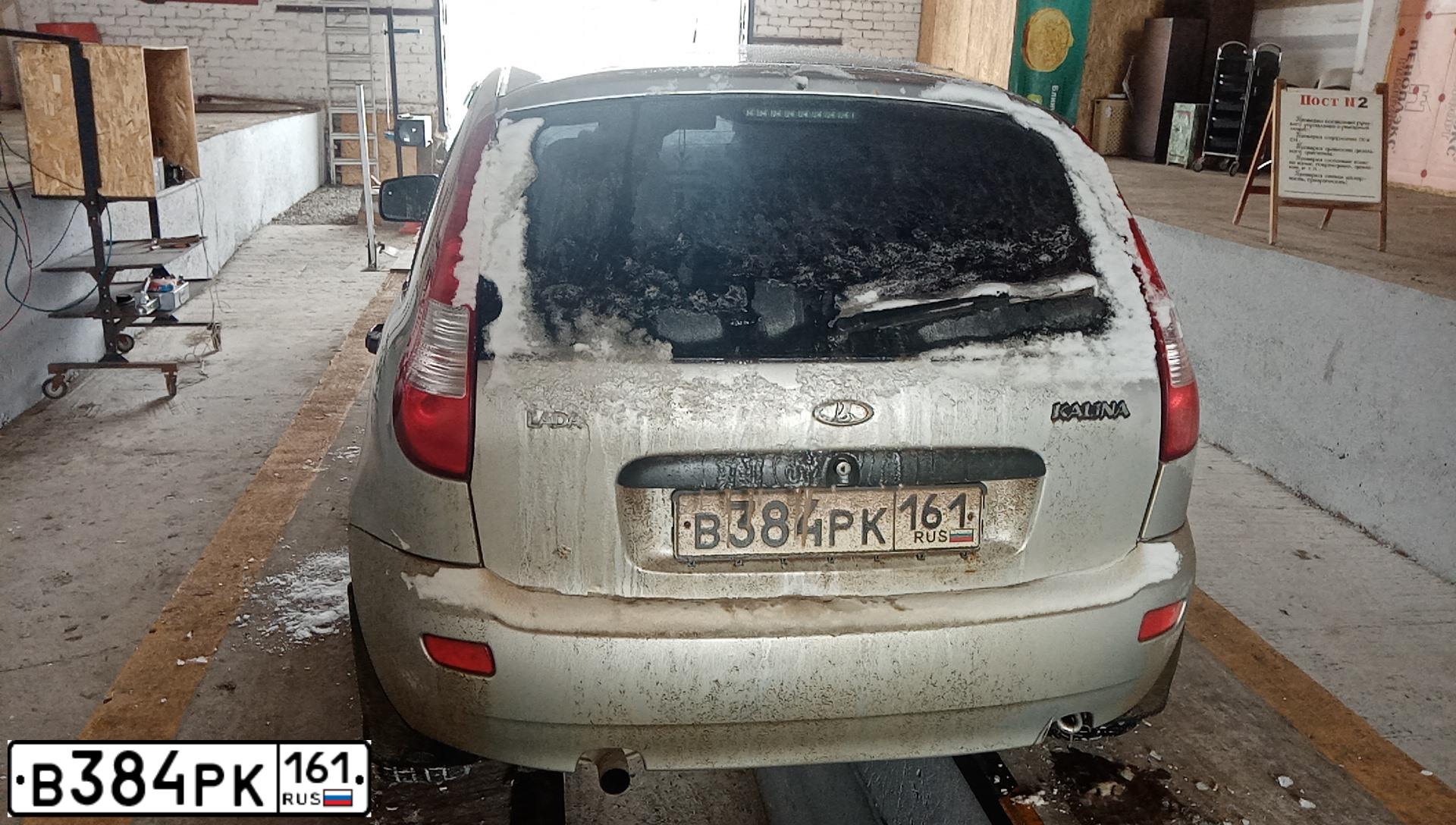Фото автомобиля LADA 1119 KALINA, 2012 — госномер В384РК161. Цвет: СЕРЕБРИСТЫЙ