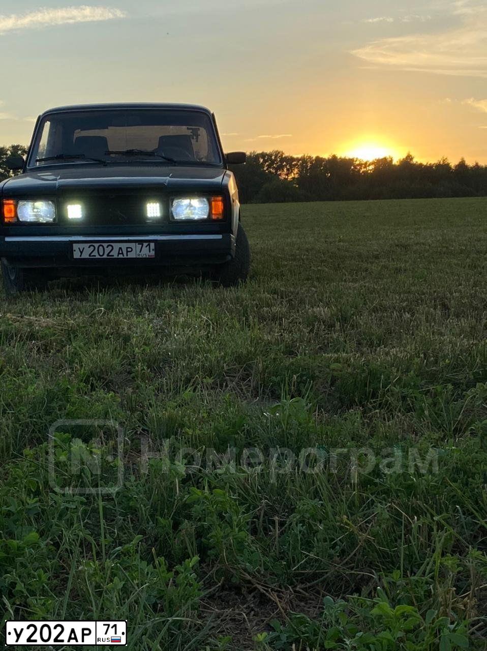 Фото автомобиля LADA 2107 LADA, 2003 — госномер У202АР71. Цвет: СИНЕ - ЗЕЛЕНЫЙ