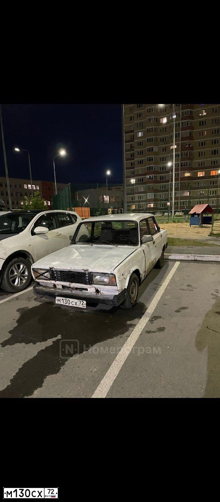 Фото автомобиля LADA 2107, 1996 — госномер М130СХ72. Цвет: БЕЛЫЙ