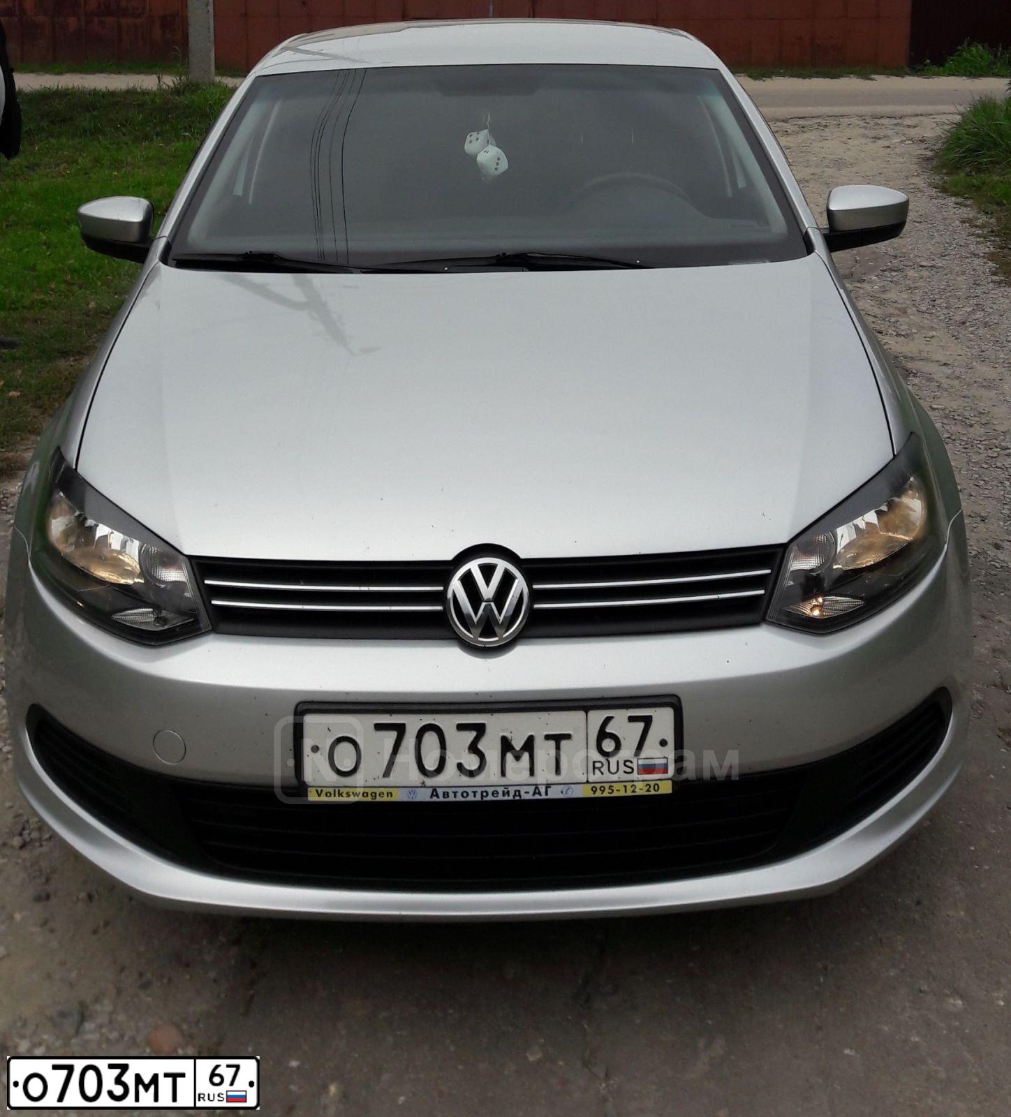 Фото автомобиля VOLKSWAGEN POLO, 2012 — госномер С644ВС40. Цвет: Серебристый