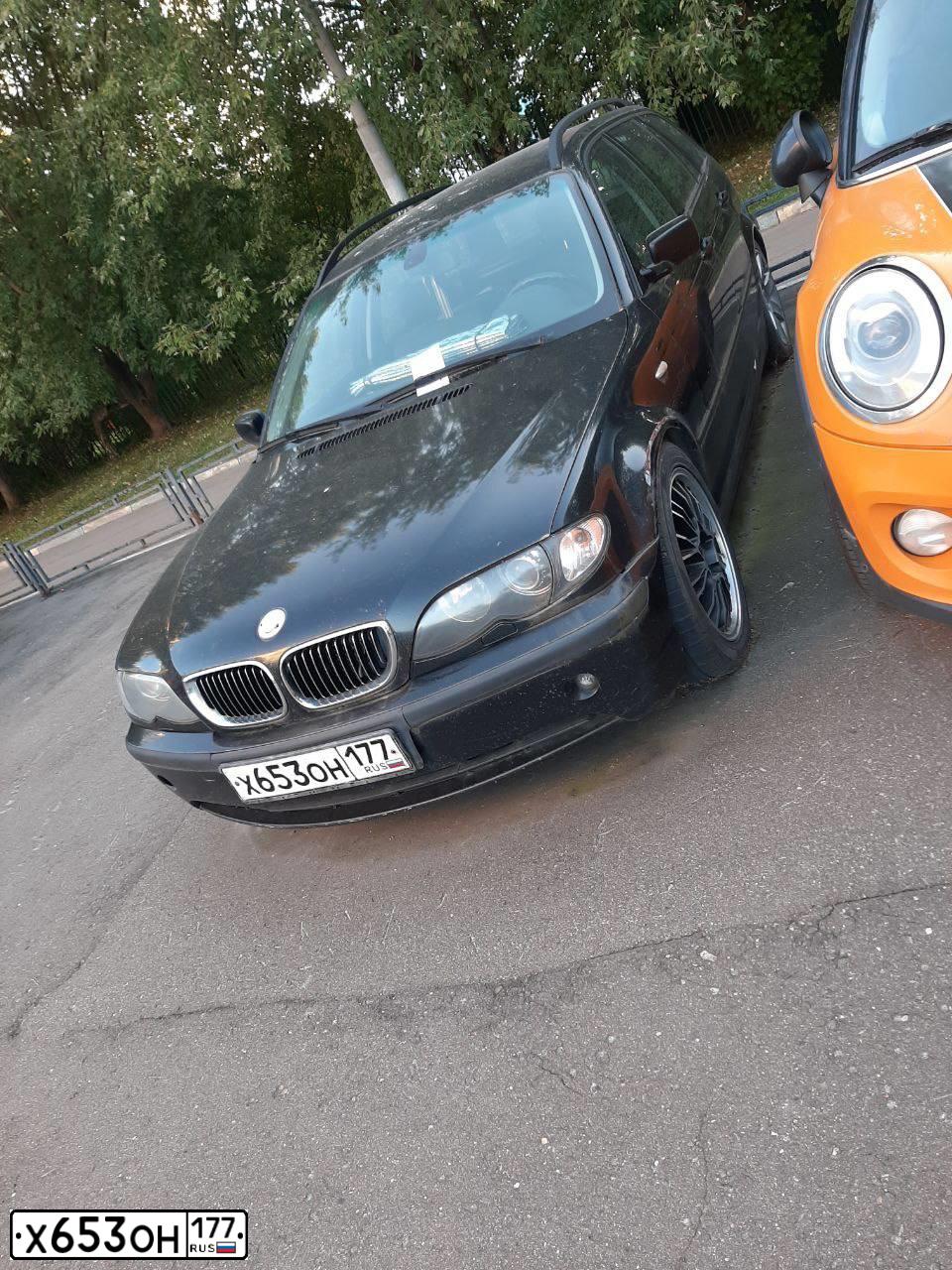 Фото автомобиля BMW SERIE 3, 2003 — госномер Х653ОН177. Цвет: ЧЕРНЫЙ
