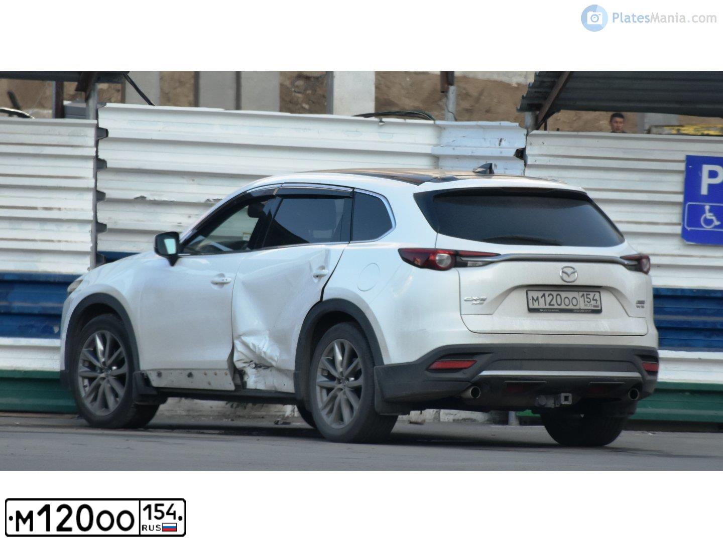 Фото автомобиля MAZDA CX-9, 2019 — госномер М614МТ702. Цвет: БЕЛЫЙ ПЕРЛАМУТР