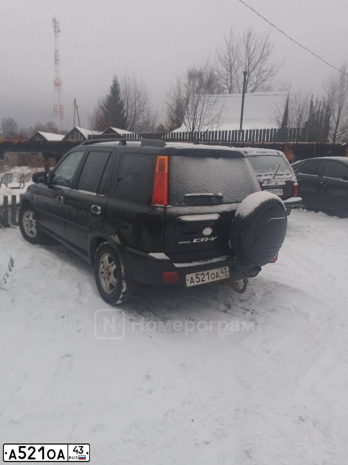 Фото автомобиля HONDA CR-V, 1999 — госномер А521ОА43. Цвет: ЧЕРНЫЙ
