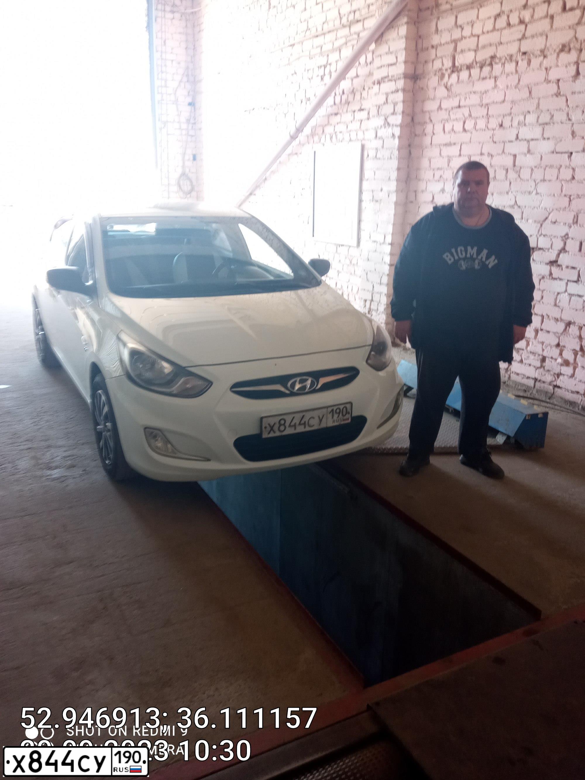 Фото автомобиля HYUNDAI SOLARIS, 2012 — госномер М815КЕ761. Цвет: Белый