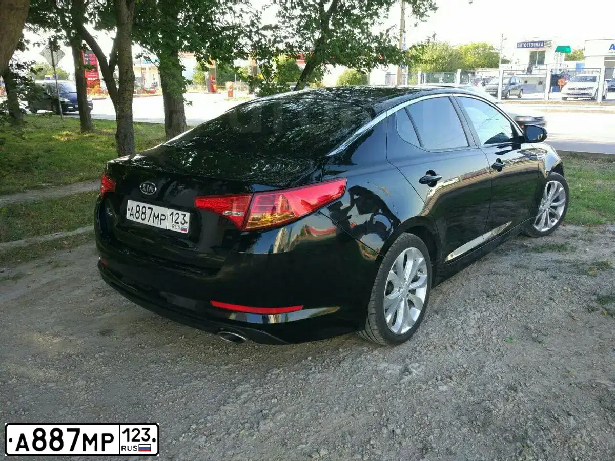 Фото автомобиля KIA K5, 2011 — госномер Х622ВА185. Цвет: ЧЕРНЫЙ