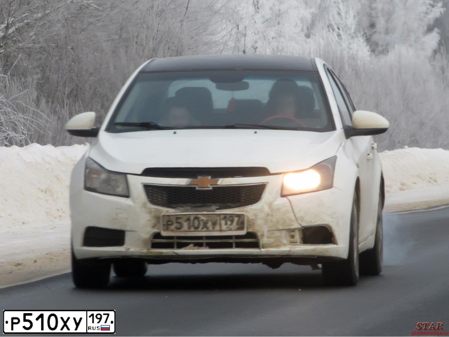 Фото автомобиля CHEVROLET CRUZE, 2012 — госномер В357НО37. Цвет: Белый