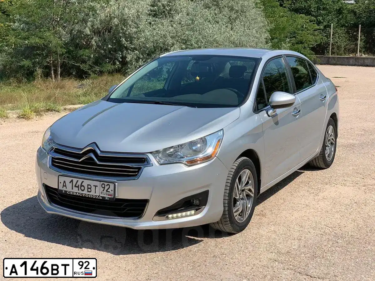 Фото автомобиля CITROEN СИТРОЕН С4, 2014 — госномер А146ВТ92. Цвет: Серебристый
