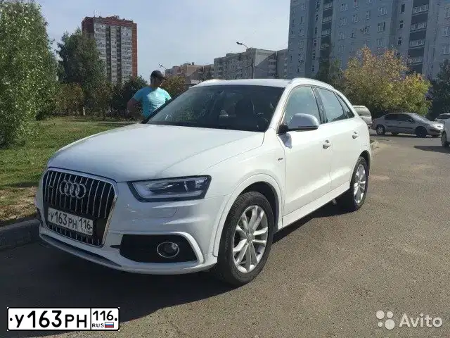 Фото автомобиля AUDI Q3, 2014 — госномер У163РН116. Цвет: Белый