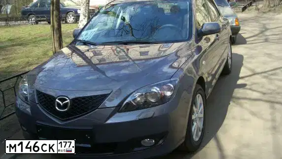 Фото автомобиля MAZDA 3, 2007 — госномер Х445АС71. Цвет: СЕРЫЙ