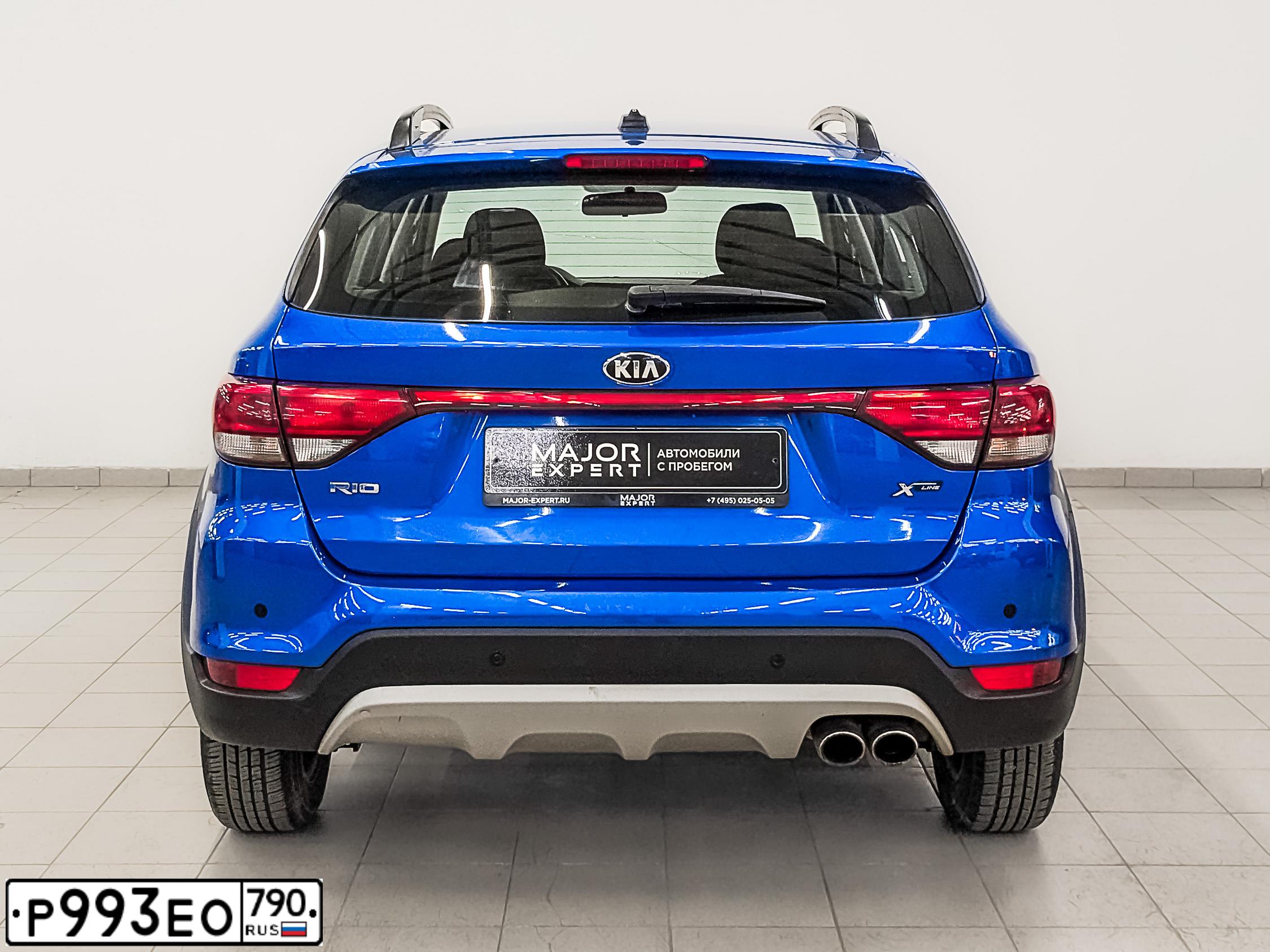 Фото автомобиля KIA RIO, 2020 — госномер Р993ЕО790. Цвет: синий