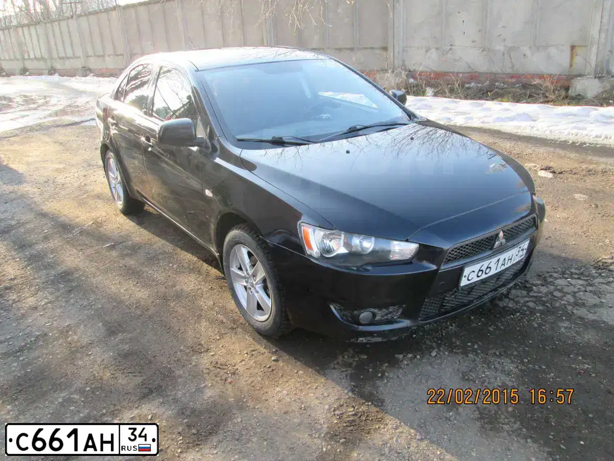 Фото автомобиля MITSUBISHI LANCER, 2008 — госномер О273ОХ123. Цвет: ЧЕРНЫЙ