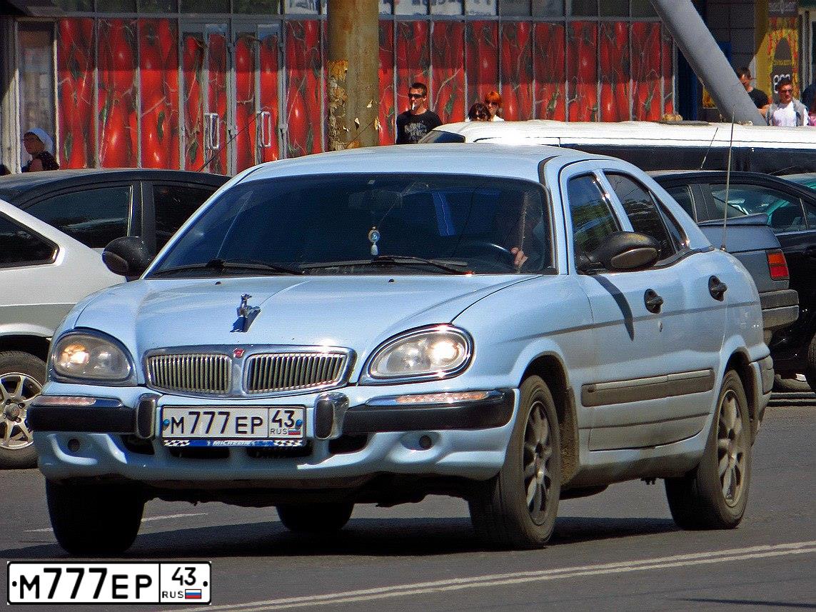 Фото автомобиля GAZ 3111 WOLGA, 2001 — госномер М777ЕР43. Цвет: АТЛАНТИК-БЛЮ