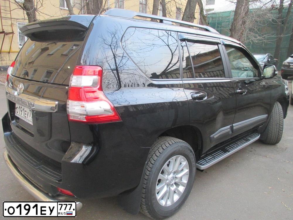 Фото автомобиля TOYOTA LANDCRUISER, 2014 — госномер О191ЕУ777. Цвет: ЧЕРНЫЙ