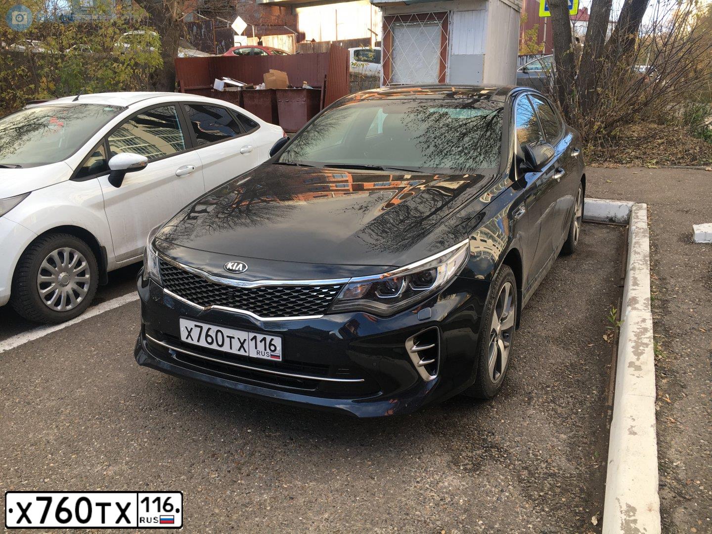 Фото автомобиля KIA MAGENTIS / OPTIMA, 2017 — госномер Х760ТХ116. Цвет: СИНИЙ