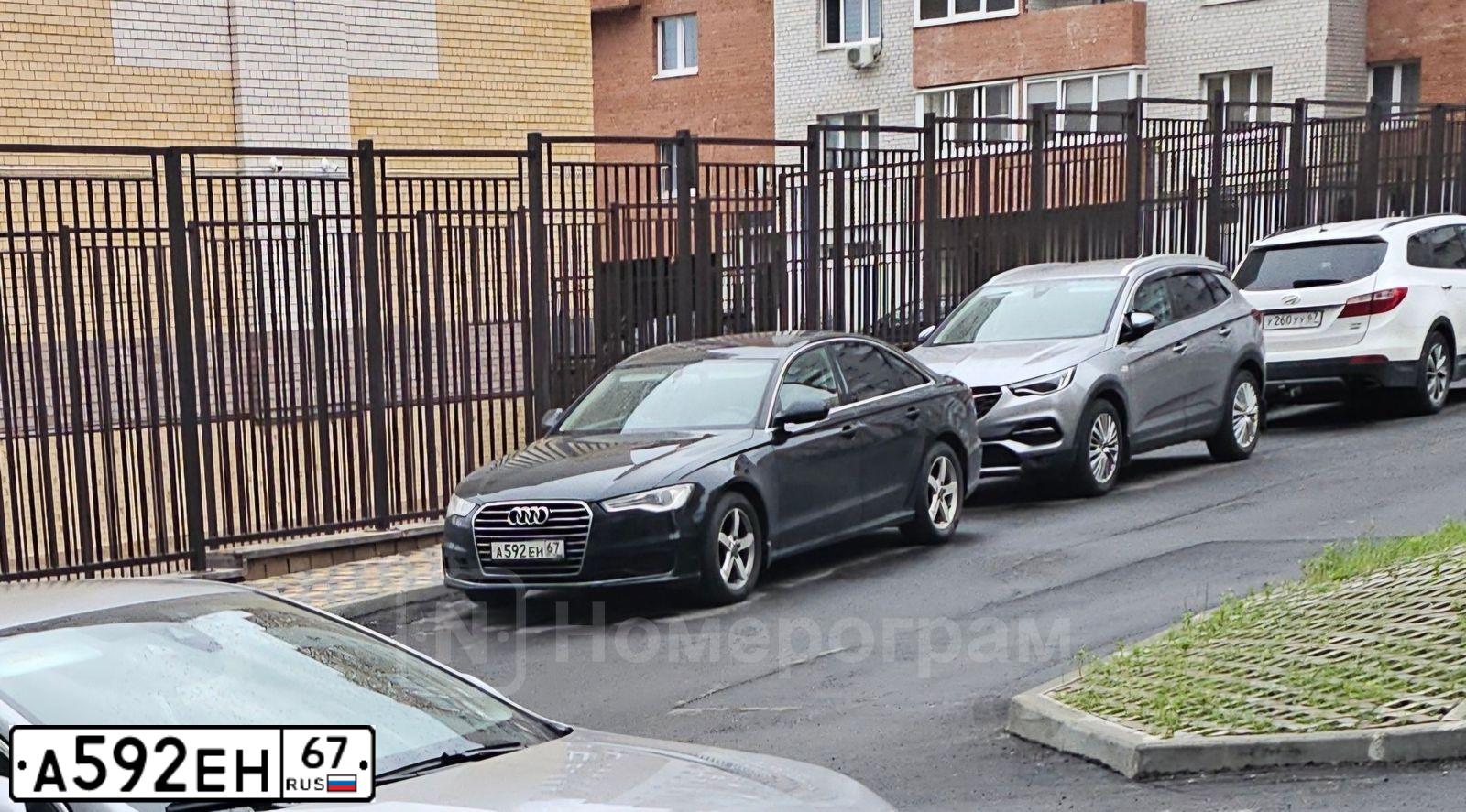Фото автомобиля AUDI A6, 2015 — госномер К968ХВ33. Цвет: ЧЕРНЫЙ