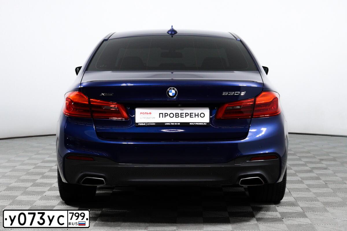 Фото автомобиля BMW 530D, 2018 — госномер Е616НМ62. Цвет: синий