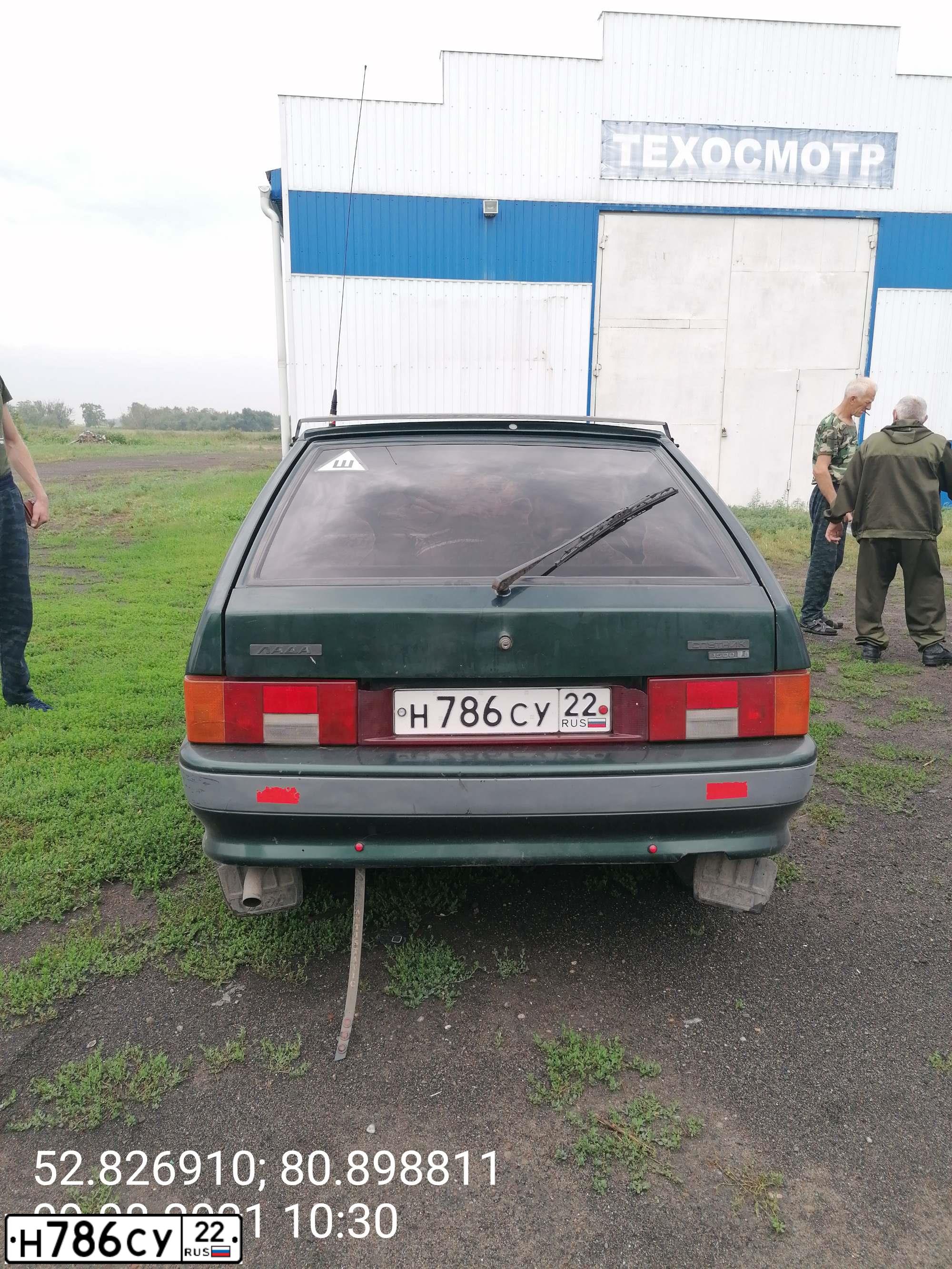 Фото автомобиля LADA 2114 SAMARA, 2004 — госномер Н786СУ22. Цвет: Темно-зеленый
