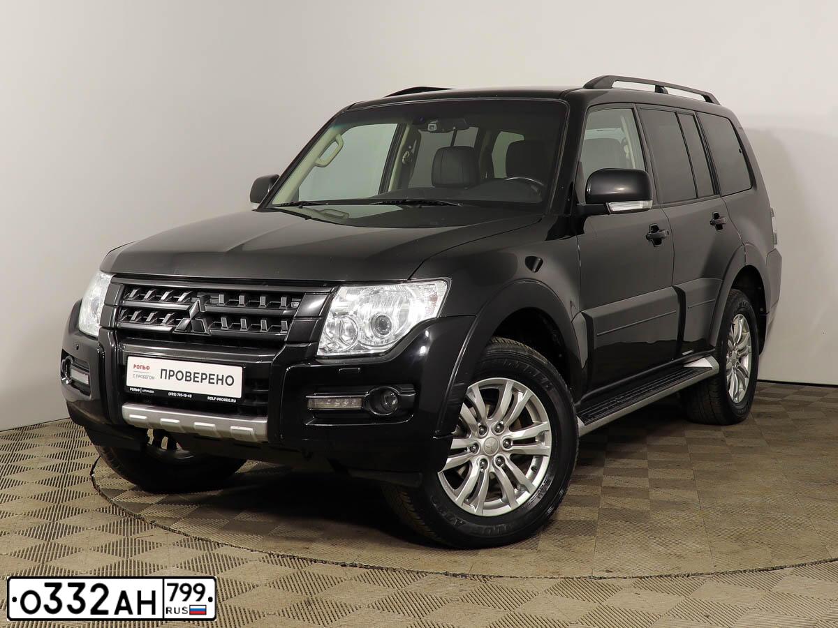 Фото автомобиля MITSUBISHI PAJERO, 2017 — госномер К022УО21. Цвет: ЧЕРНЫЙ