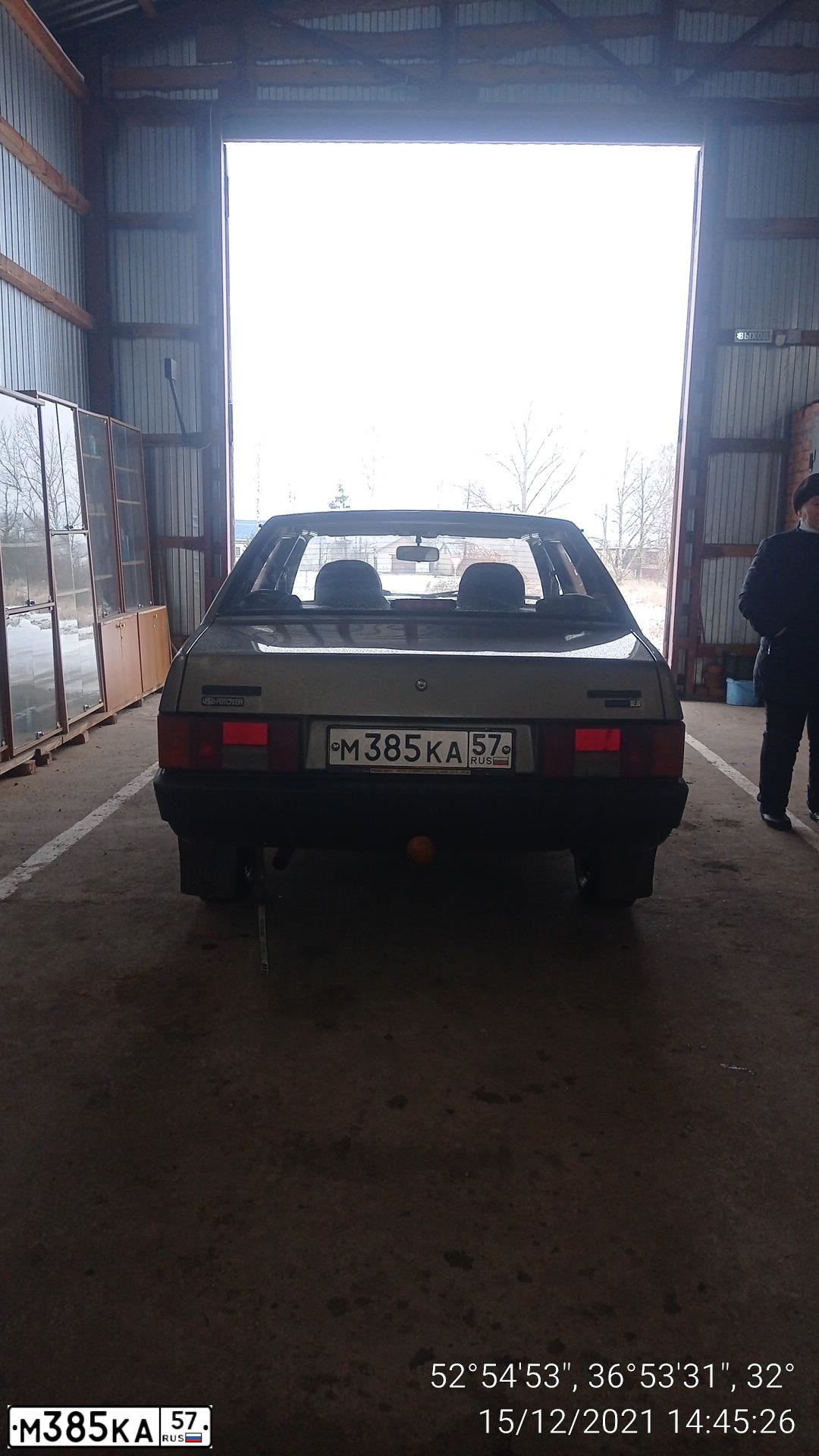 Фото автомобиля LADA 21099, 2001 — госномер С357КЕ57. Цвет: Зеленый Серый