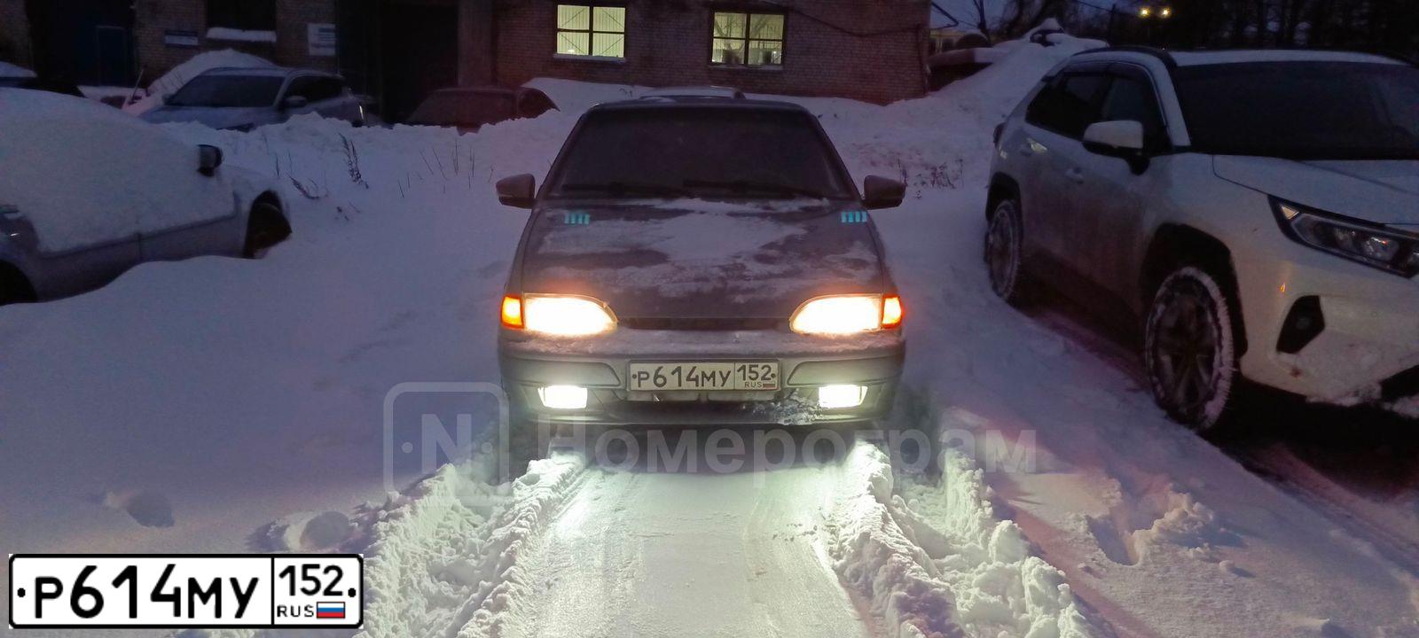 Фото автомобиля LADA 2114 SAMARA, 2011 — госномер Р614МУ152. Цвет: СЕРО-ЗЕЛЕНЫЙ